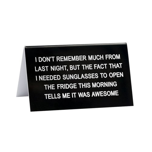 Sunglasses Acrylic Funny Desk Sign