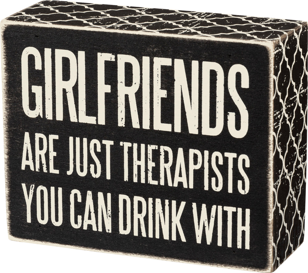 Girlfriends Box Sign 25170