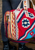 Red w/ Multicolored Aztec Duffel