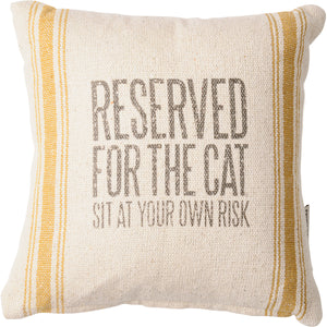 
            
                Load image into Gallery viewer, Reserved For The Cat Pillow
            
        