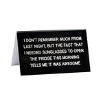 Sunglasses Acrylic Funny Desk Sign