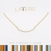 Layers Necklace 123G Gold CZ Bar 123G