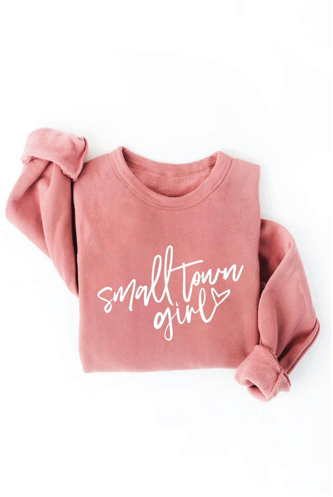 SMALL TOWN GIRL  Graphic Sweatshirt: MAUVE