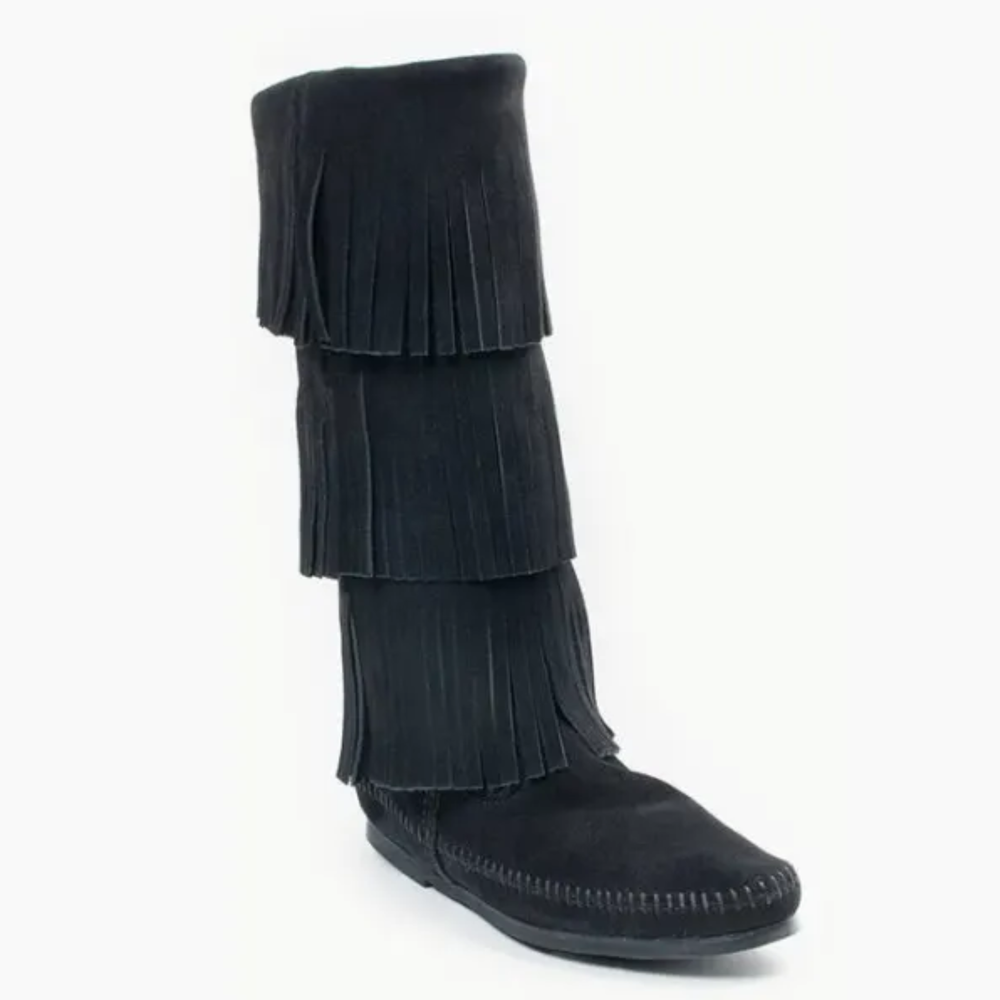 Womens 3-Layer Fringe Boot