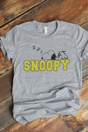 Tee - Sleepy Snoopy Heather Grey