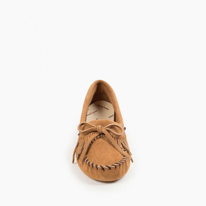 Womens Kilty Softsole Moccasin - TAUPE