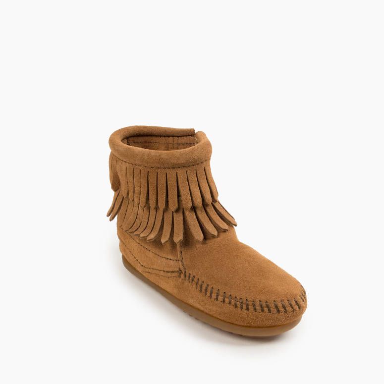 Double Fringe Side Zip Boot Kids