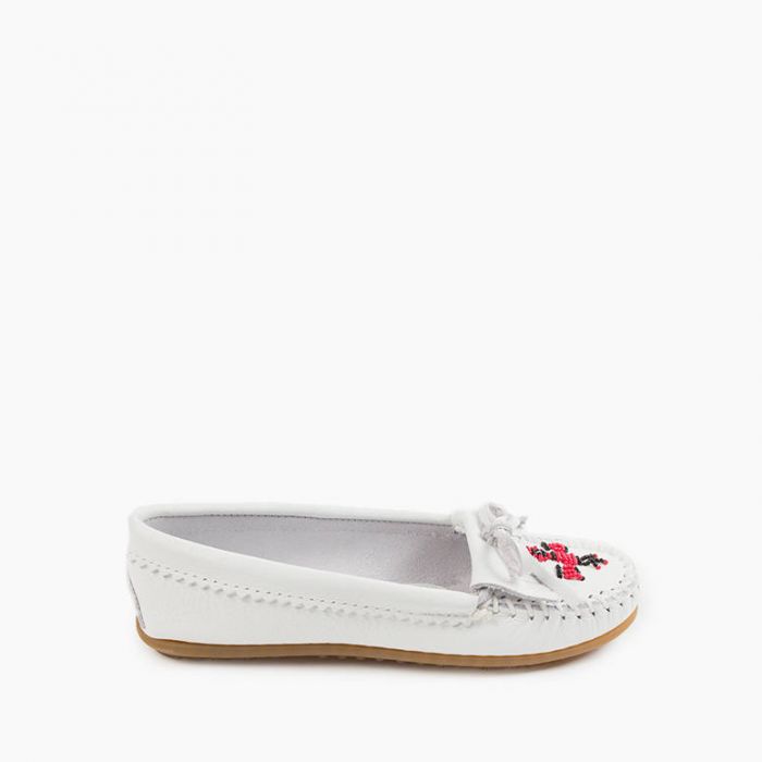Thunderbird II Moccasin Women White Smooth Leather