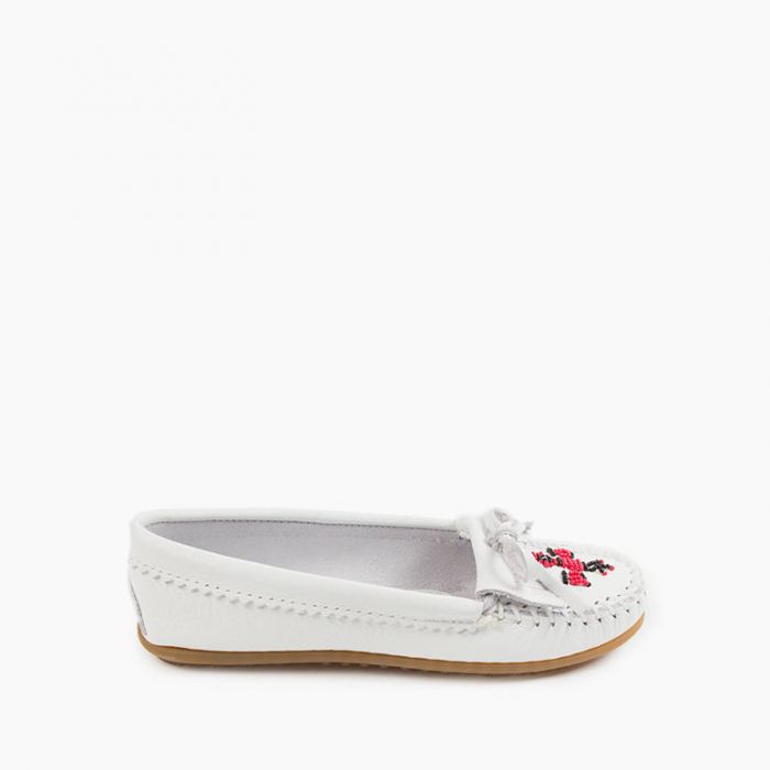
            
                Load image into Gallery viewer, Thunderbird II Moccasin Women White Smooth Leather
            
        