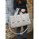 Grey & Cream Aztec Duffel