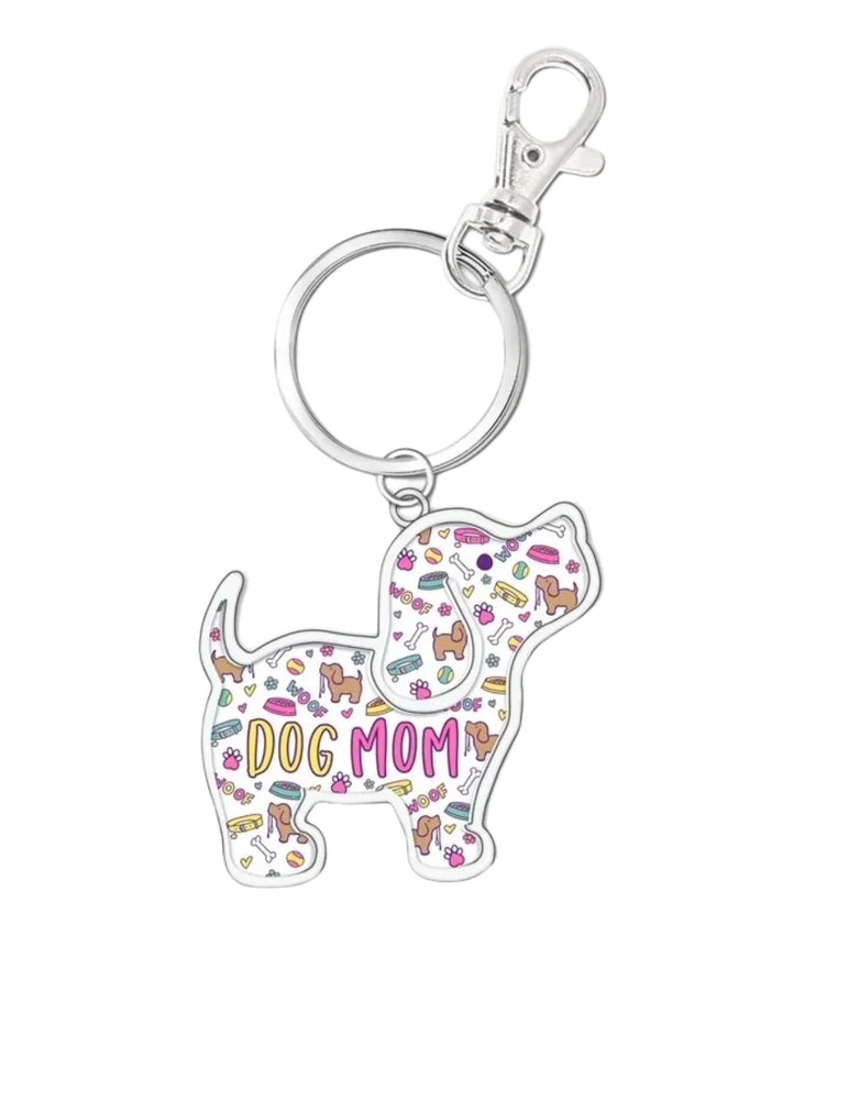 Dog Mom Puppy Love Key Ring