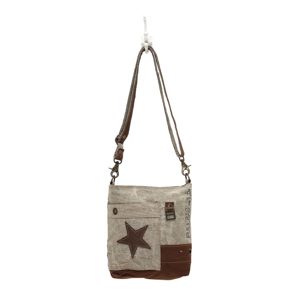 Leather Star Cross Body Bag