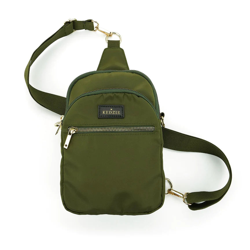 
            
                Load image into Gallery viewer, Kedzie Roundtrip Convertible Sling OLIVE
            
        