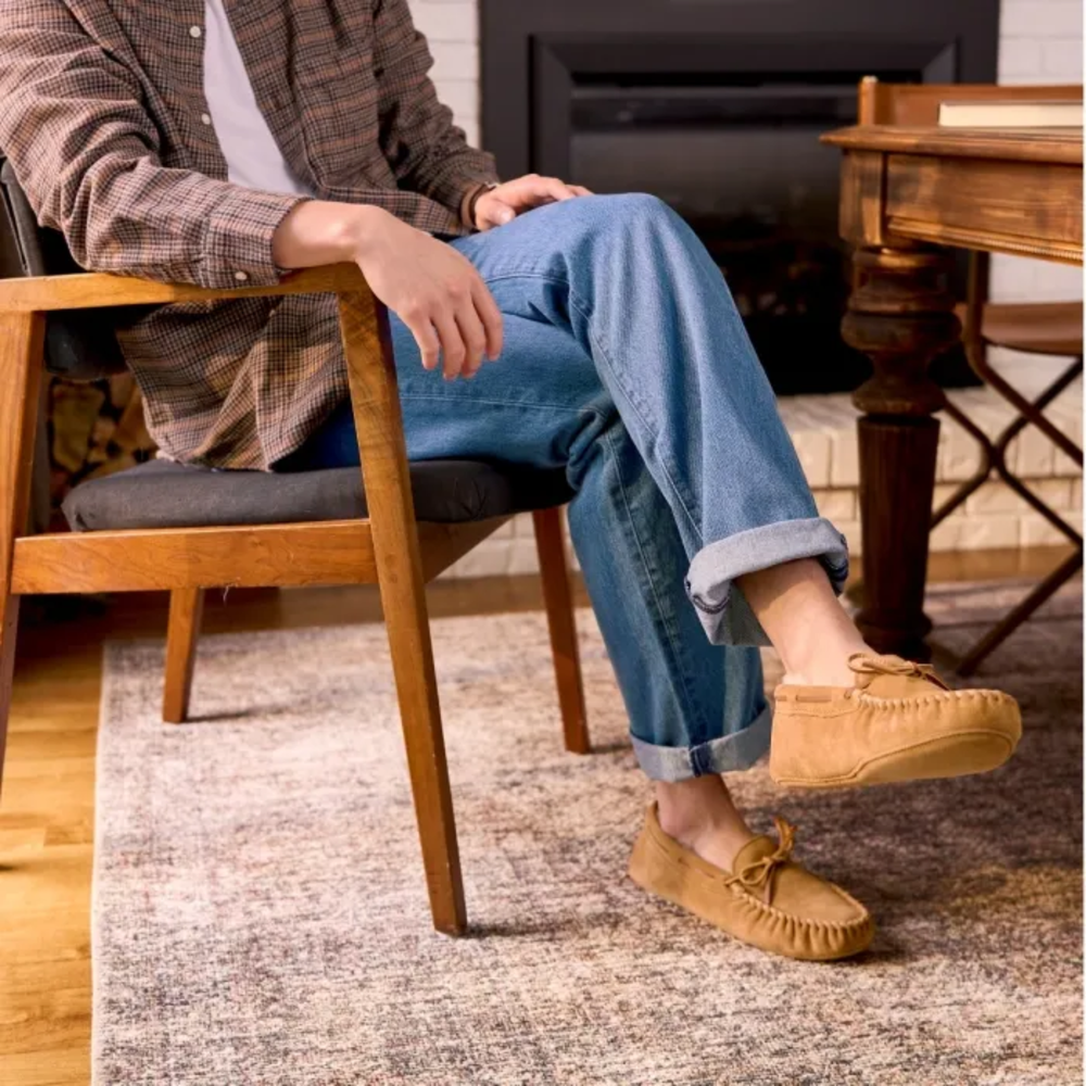 Mens Sheepskin Softsole Moc - Golden Tan