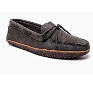 Mens Tie Tread Moccasin - Gray