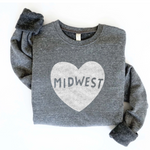 Sweatshirt Midwest Heart Graphic Gray