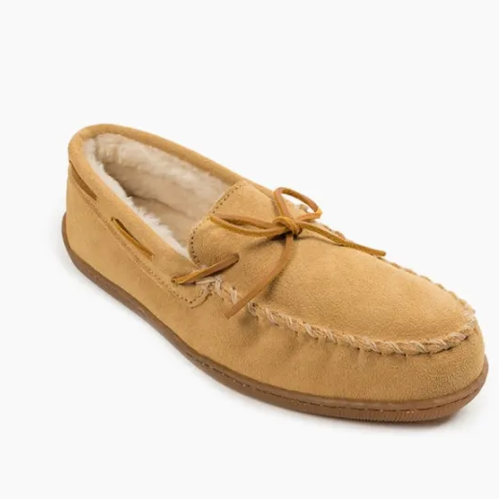 Mens Pile Lined Hard Sole Moc