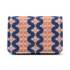 KEDZIE Essentials Only Cash & Card Wallet - Verona (Blue & Coral)