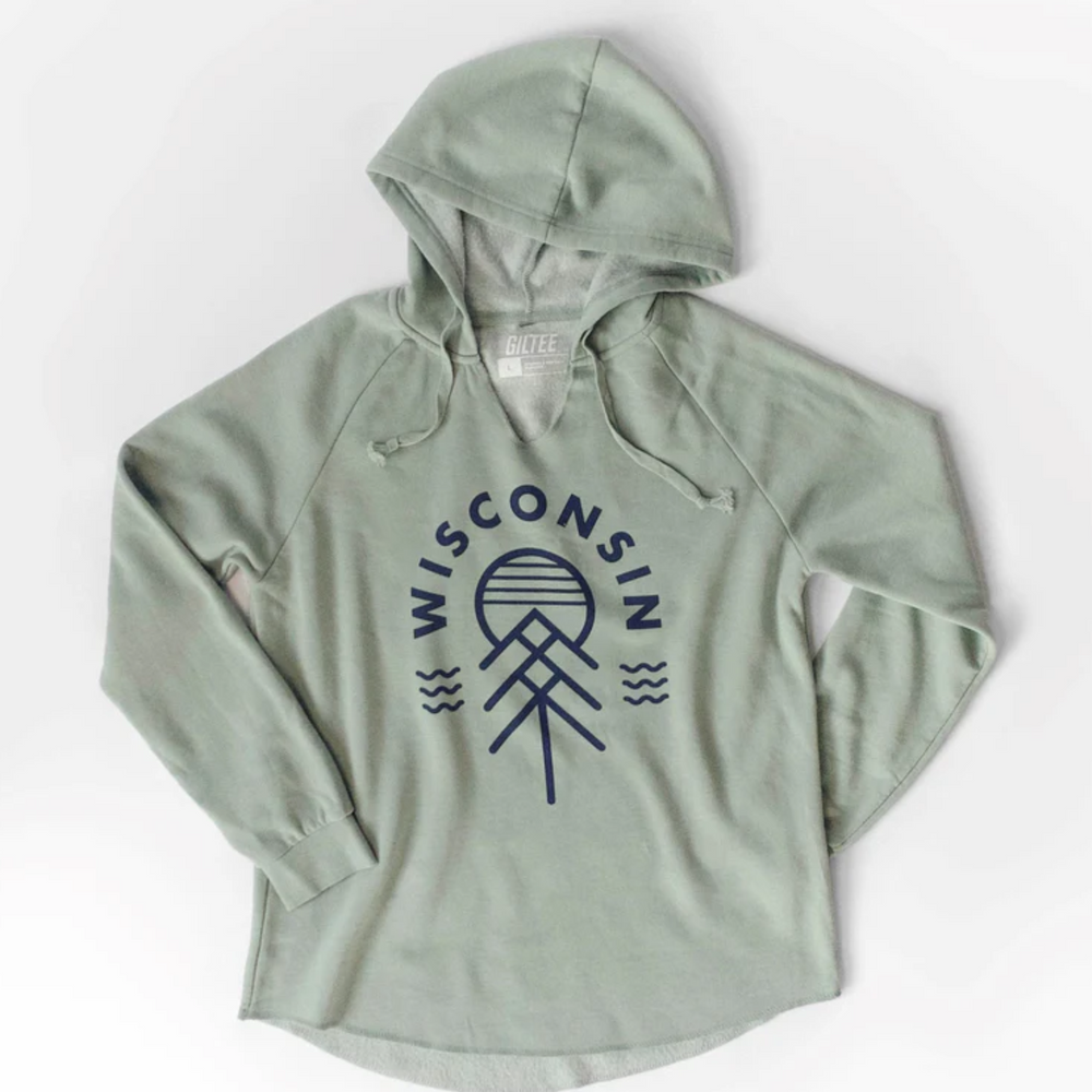 Hoodie - Wisconsin Native Sage Green
