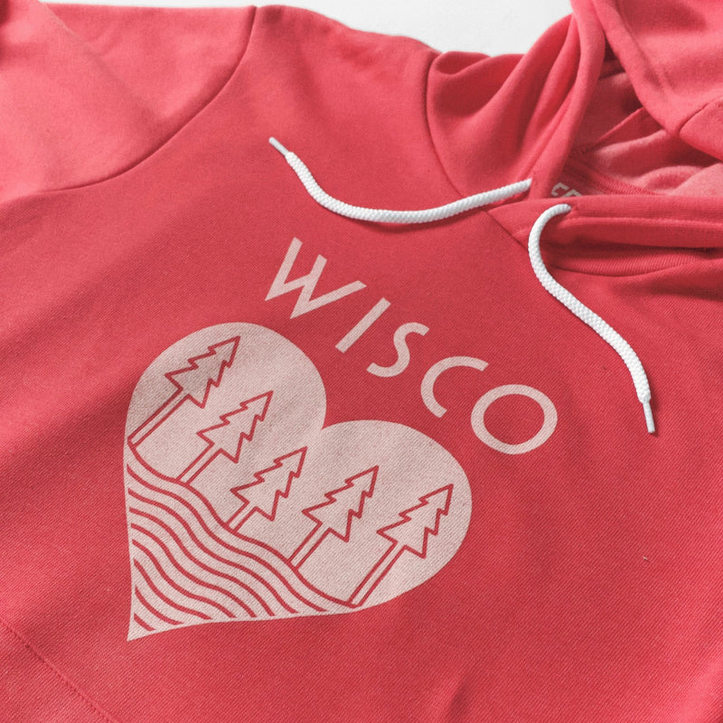 Hoodie - Wisco Roots Heather Red Sweatshirt