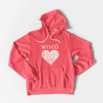 Hoodie - Wisco Roots Heather Red Sweatshirt