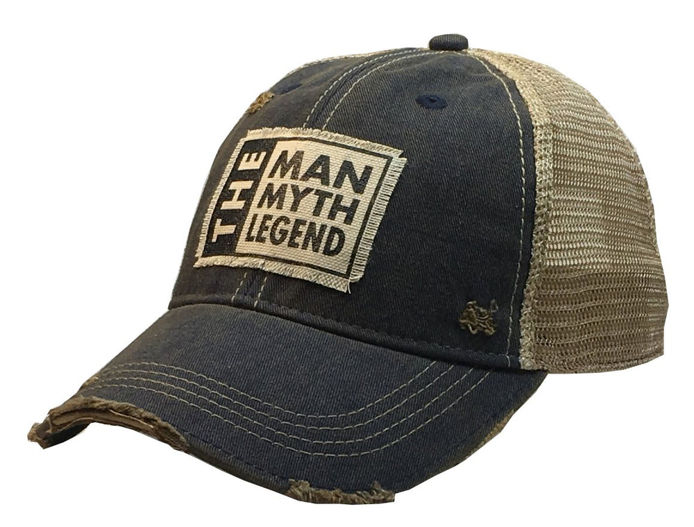 "The Man The Myth The Legend" Distressed Trucker Cap