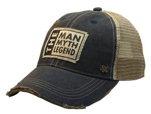 "The Man The Myth The Legend" Distressed Trucker Cap